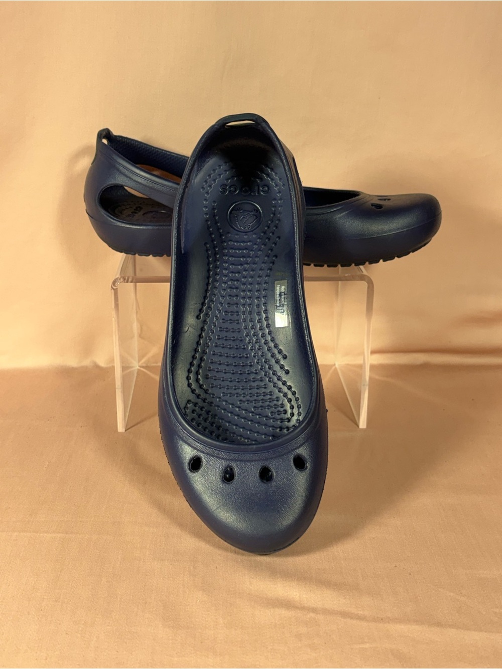 Crocs Women's Navy Blue Kadee Slip-On Ballet Flats Size W's 5 - Picture 3 of 11